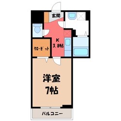 宇都宮駅 徒歩12分 1階の物件間取画像